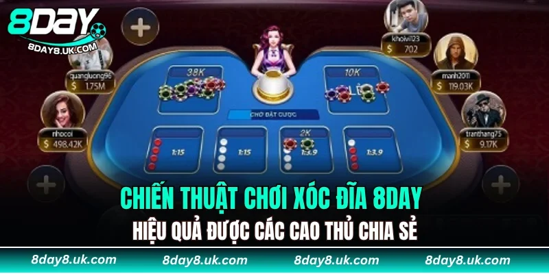 Chiến thuật chơi xóc đĩa 8DAY hiệu quả được các cao thủ chia sẻ Chiến thuật chơi xóc đĩa 8DAY hiệu quả được các cao thủ chia sẻ